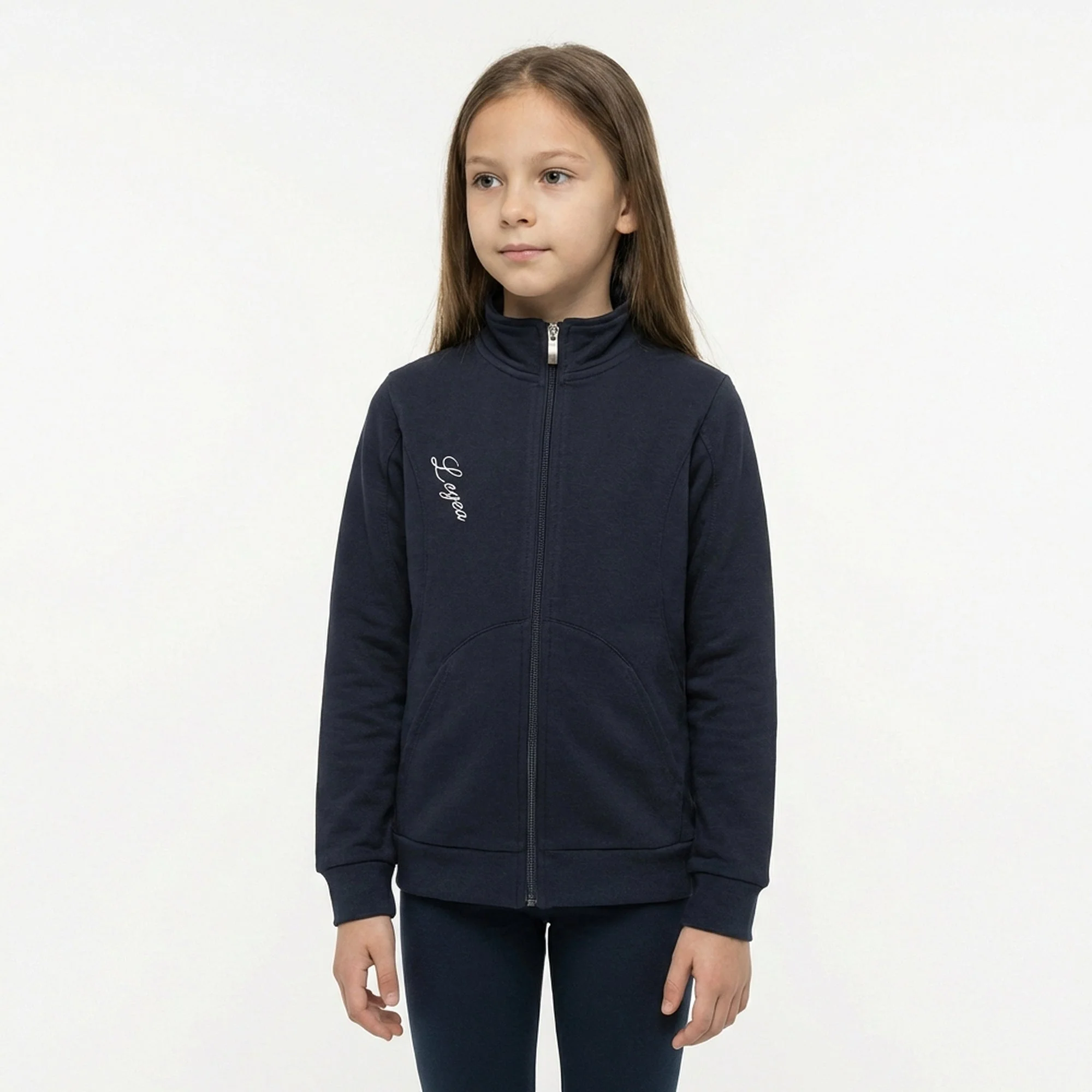 Felpa con zip in cotone Karida