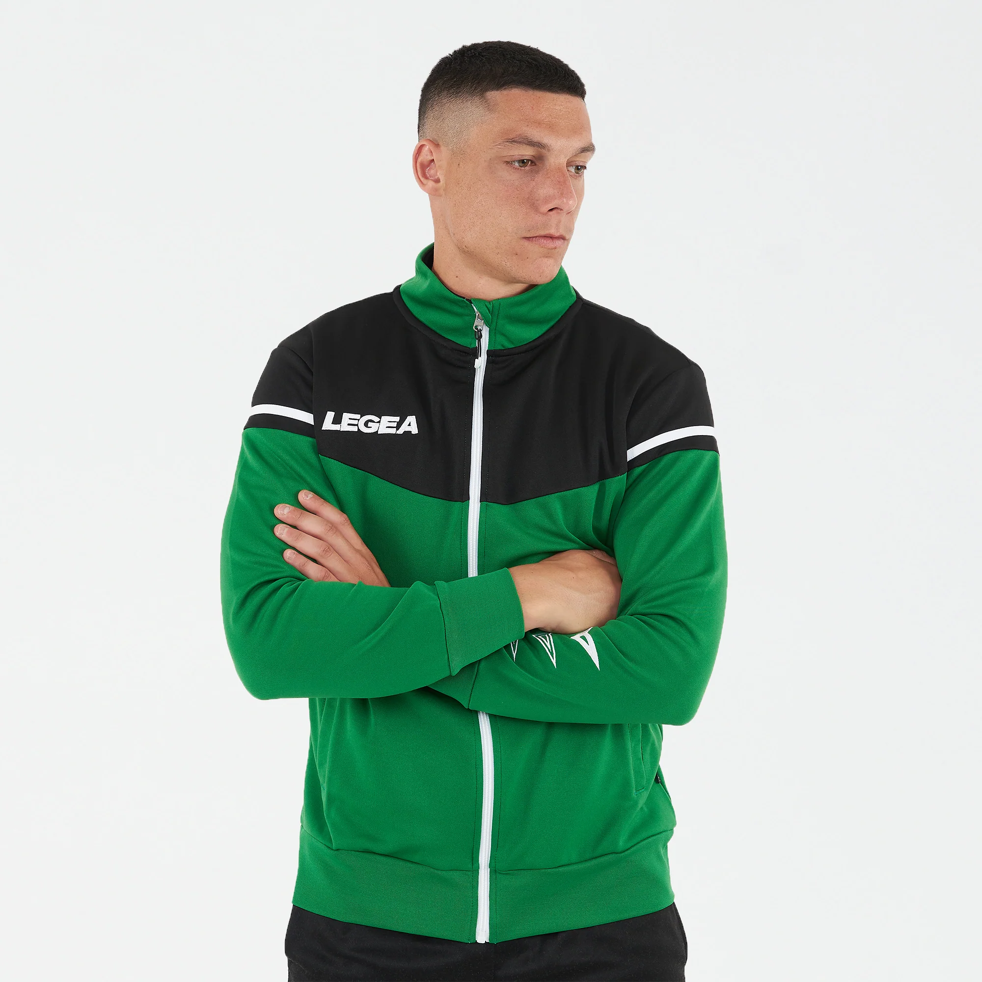 Giacca sportiva in poliestere con zip Sender