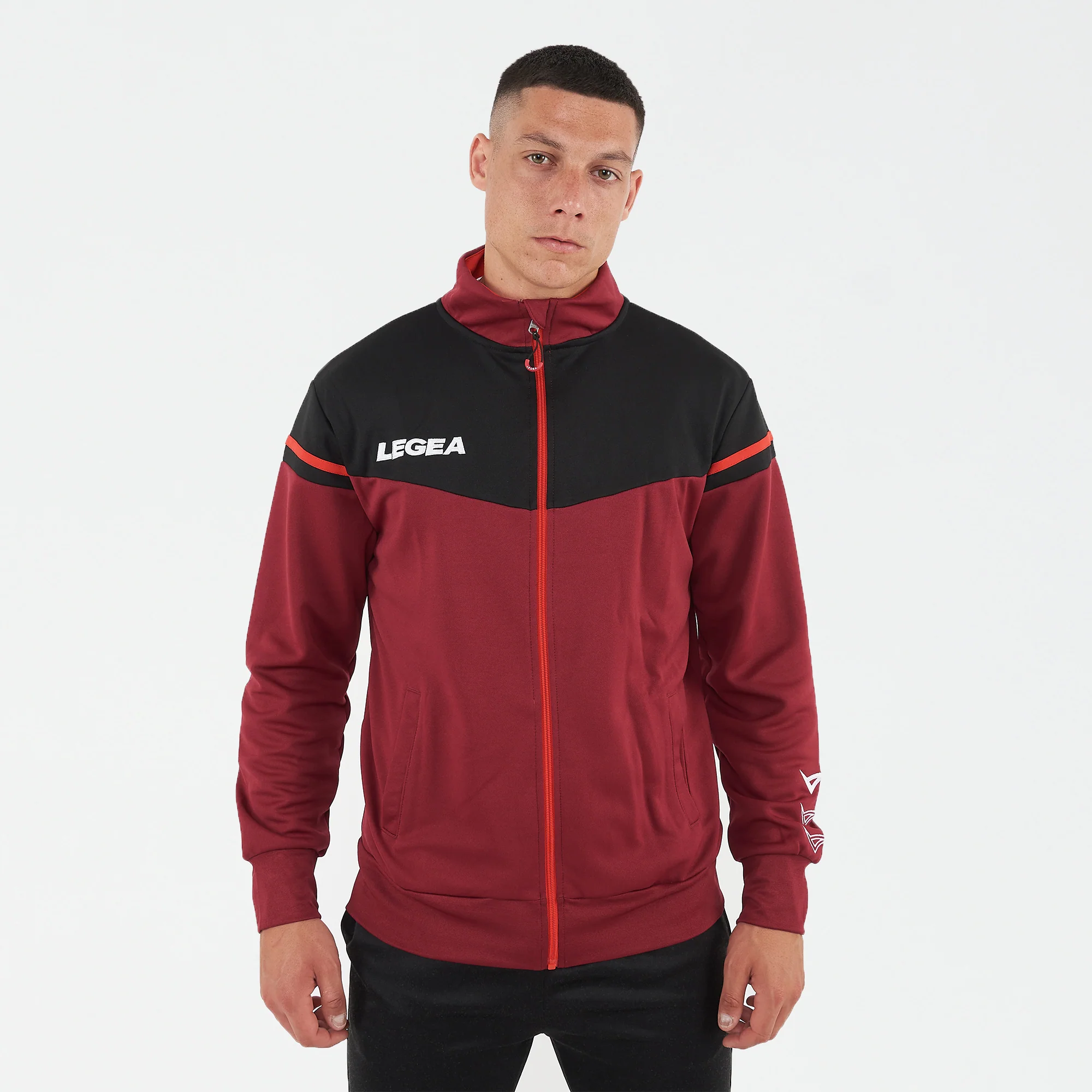 Giacca sportiva in poliestere con zip Sender