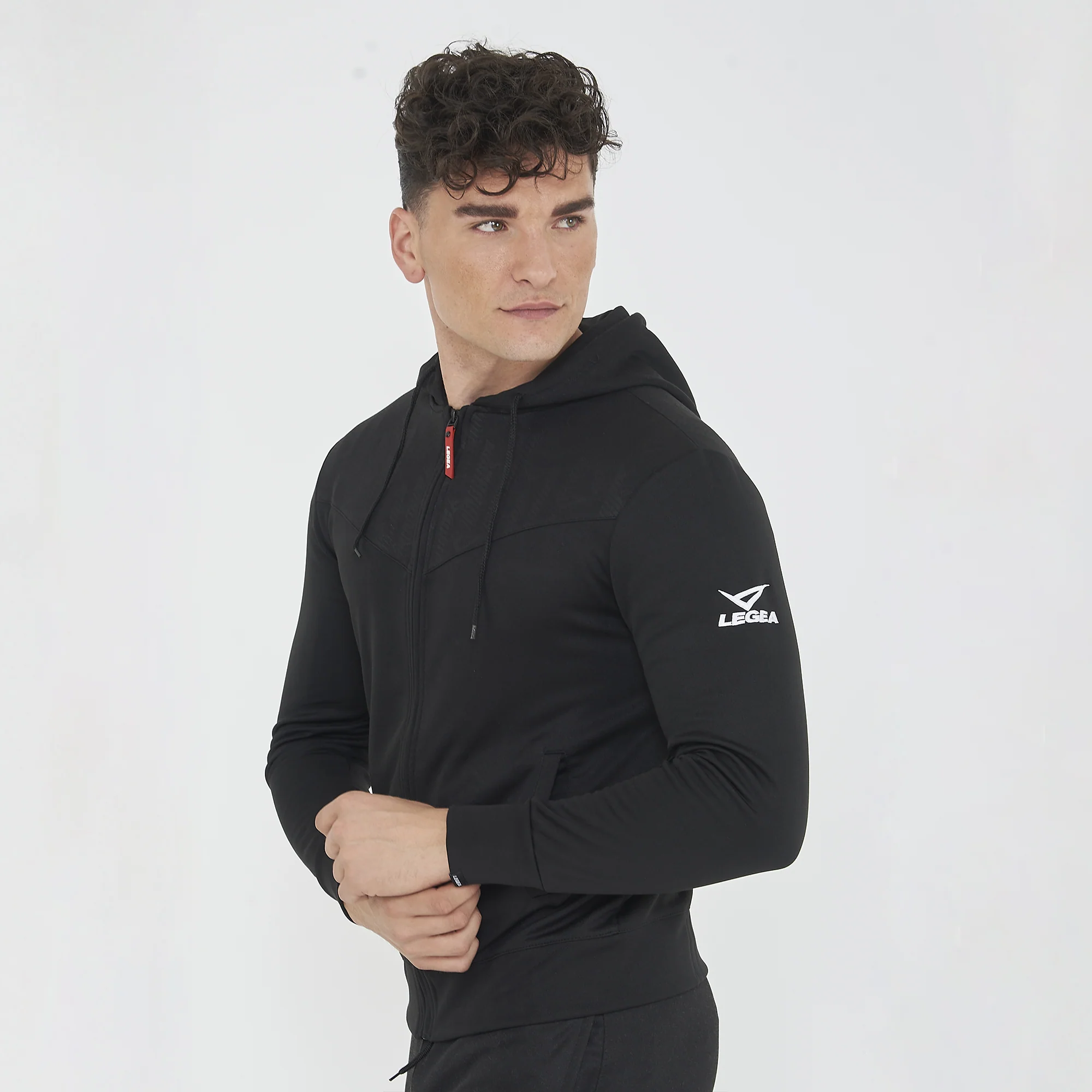 Felpa leggera con zip e cappuccio Saburo - Image 3