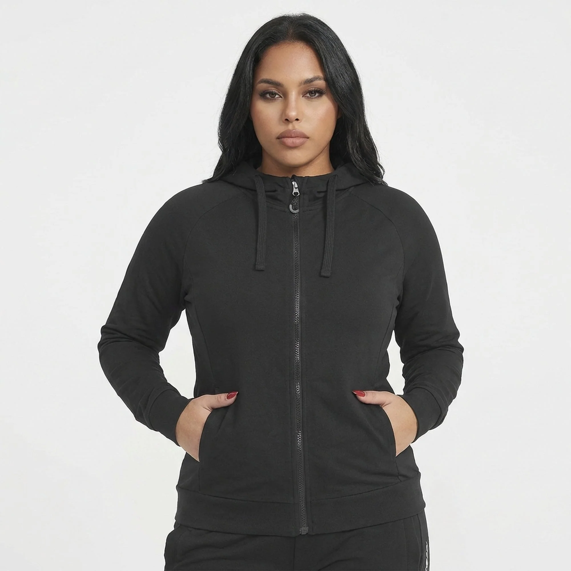 Giacca sportiva leggera con zip e cappuccio Dair - oversize - Image 3