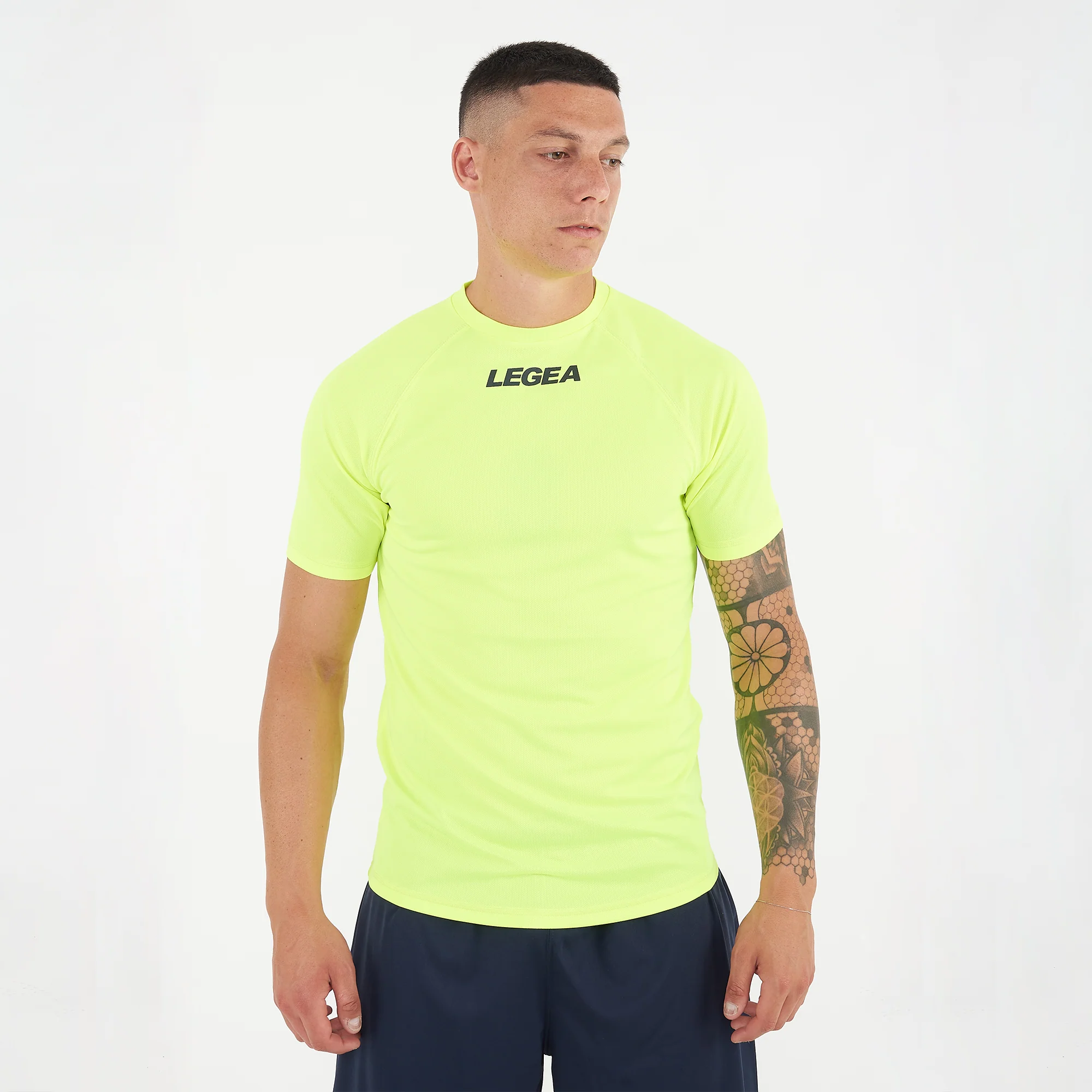 Maglia girocollo in poliestere Lipsia fluo